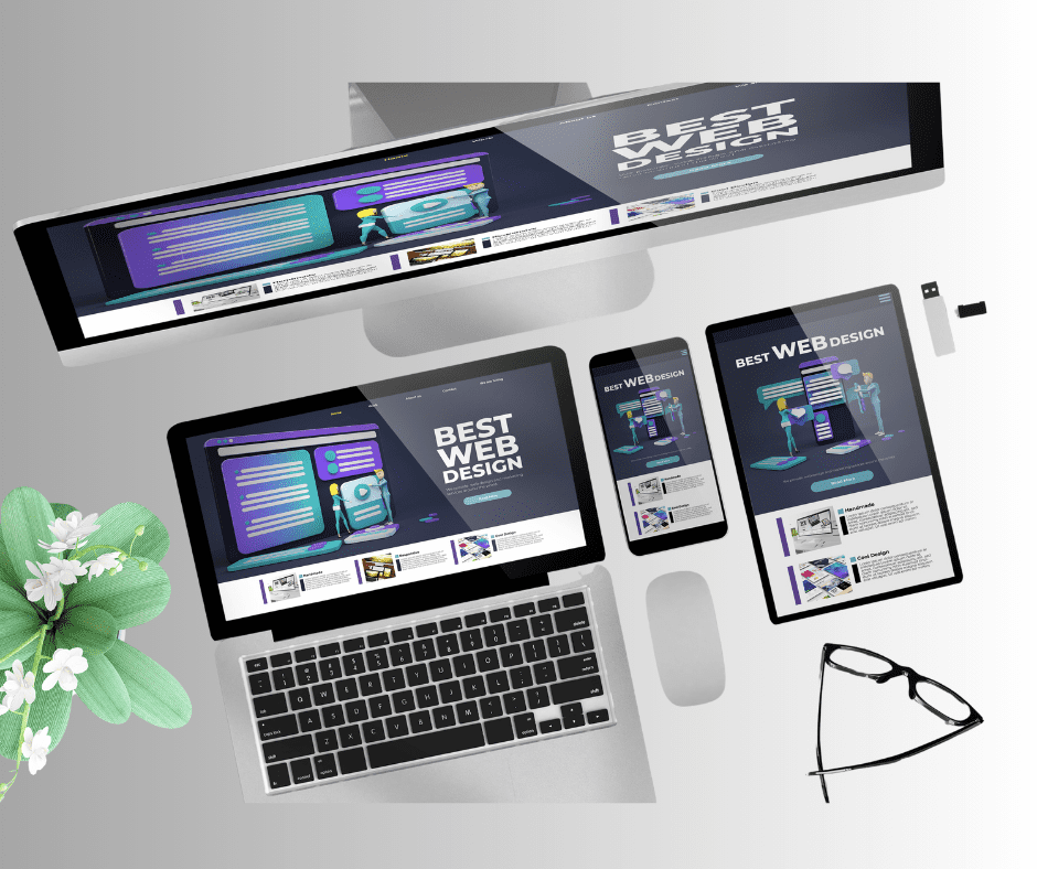 Responsive website design shown on multiple devices for Michigan businesses.